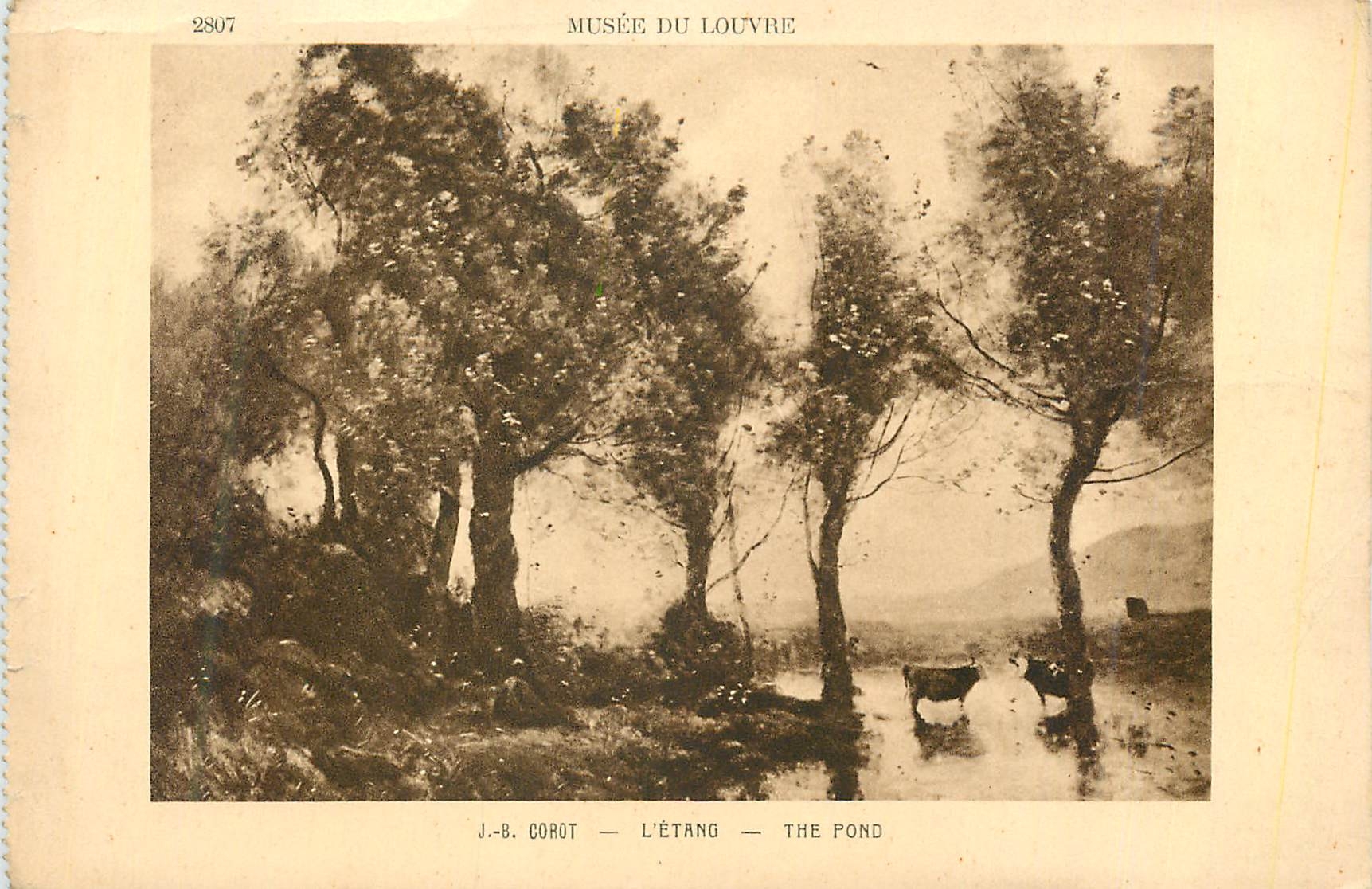 CPA Musee de Louvre J B Corot L'Etang The Pond