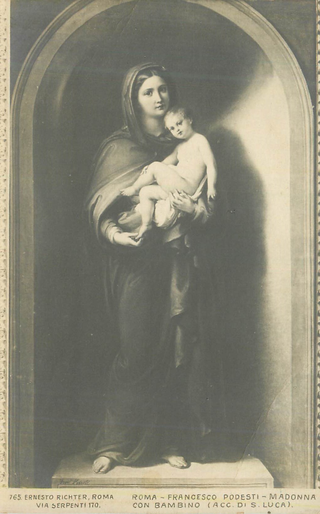 CPA Roma Francesco Podesti Madonna Con Bambino (ACc Dis Luca)