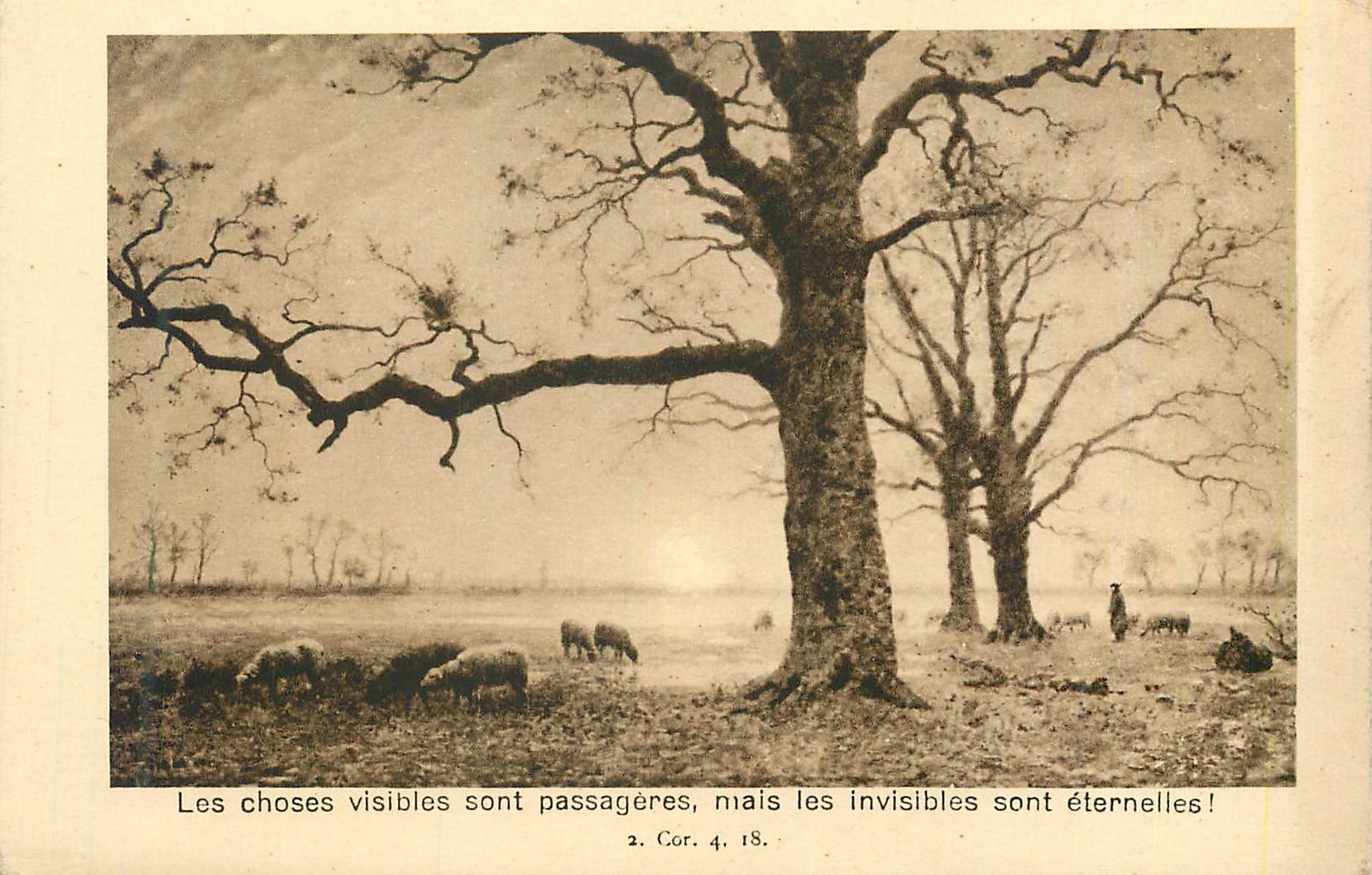 CPA Les Choses Visibles Sont Passageres Mais les Invisibles Sont Eternelles