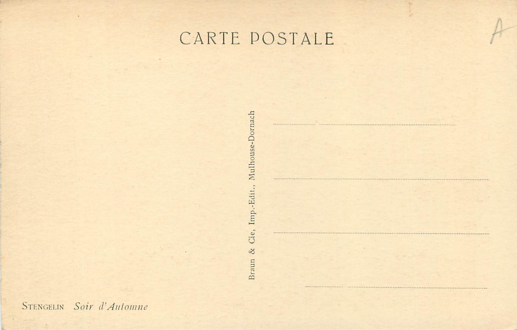 CPA Les Choses Visibles Sont Passageres Mais les Invisibles Sont Eternelles — Rückseite