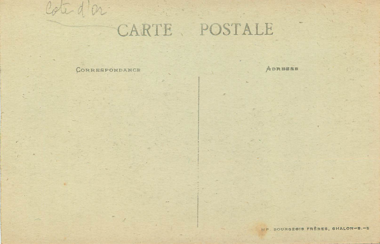 CPA Chateau de la Rochepot Village et Chateau — Rückseite