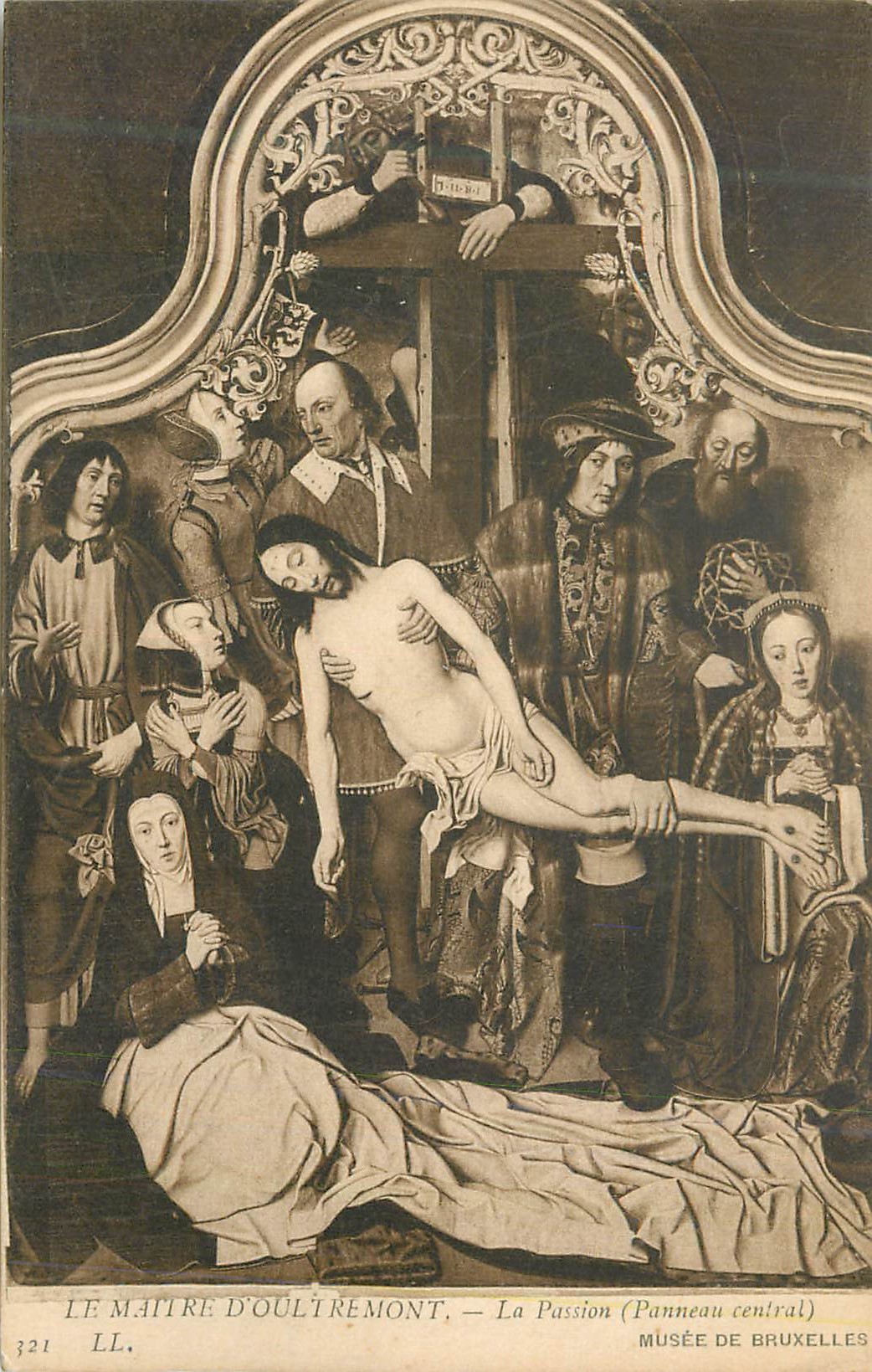 Le Maître d'Oultremont — La Passion (Panneau central) — Musée de Bruxelles