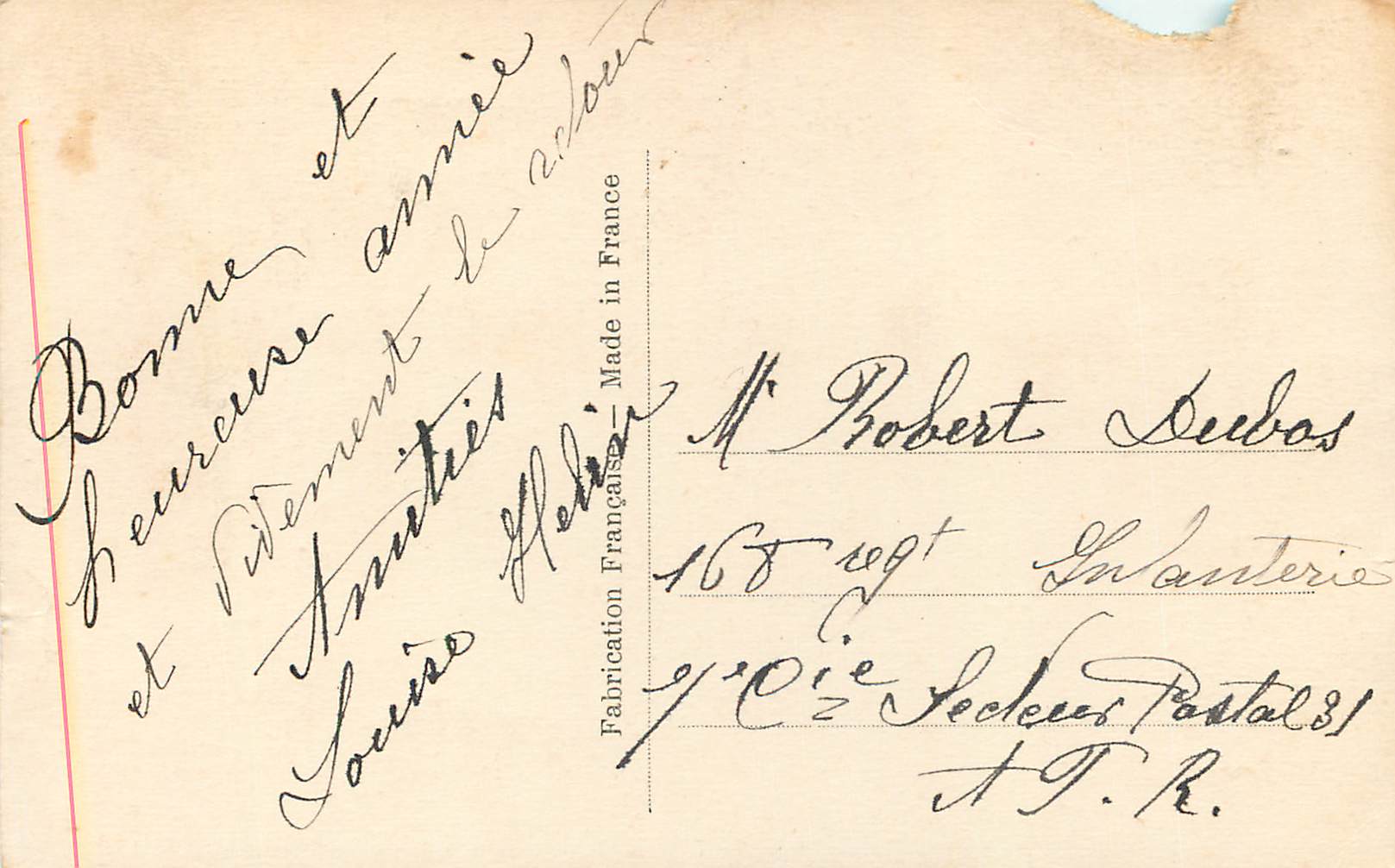CPA Bonne Annee Fer a cheval — Rückseite