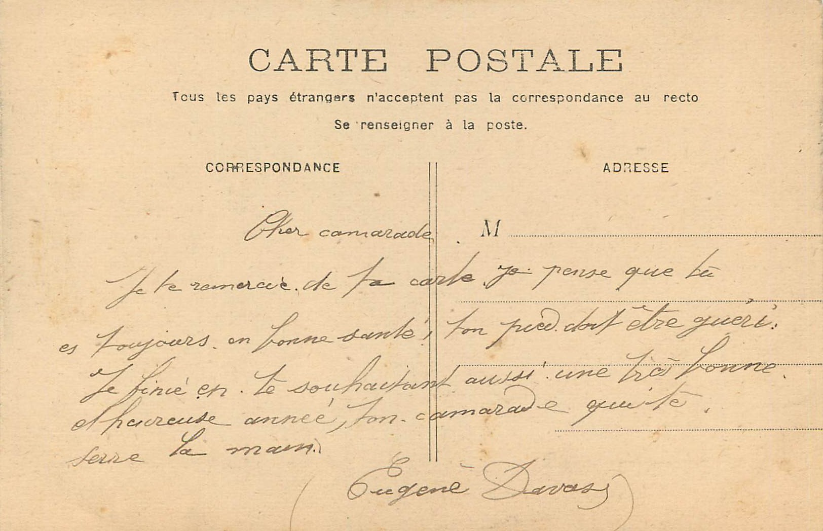 CPA Paris Eglise Saint Vincent de Paul — Verso