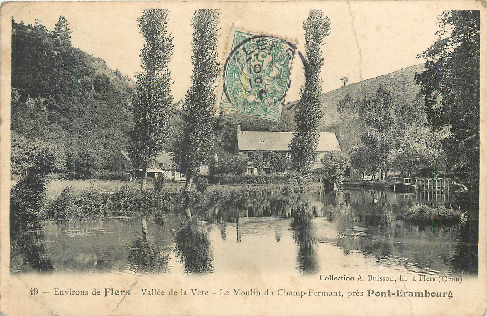 CPA Environs de Flers Vallee de la Vere Le Moulin du Champ Fermant Pres Pont Erambourg