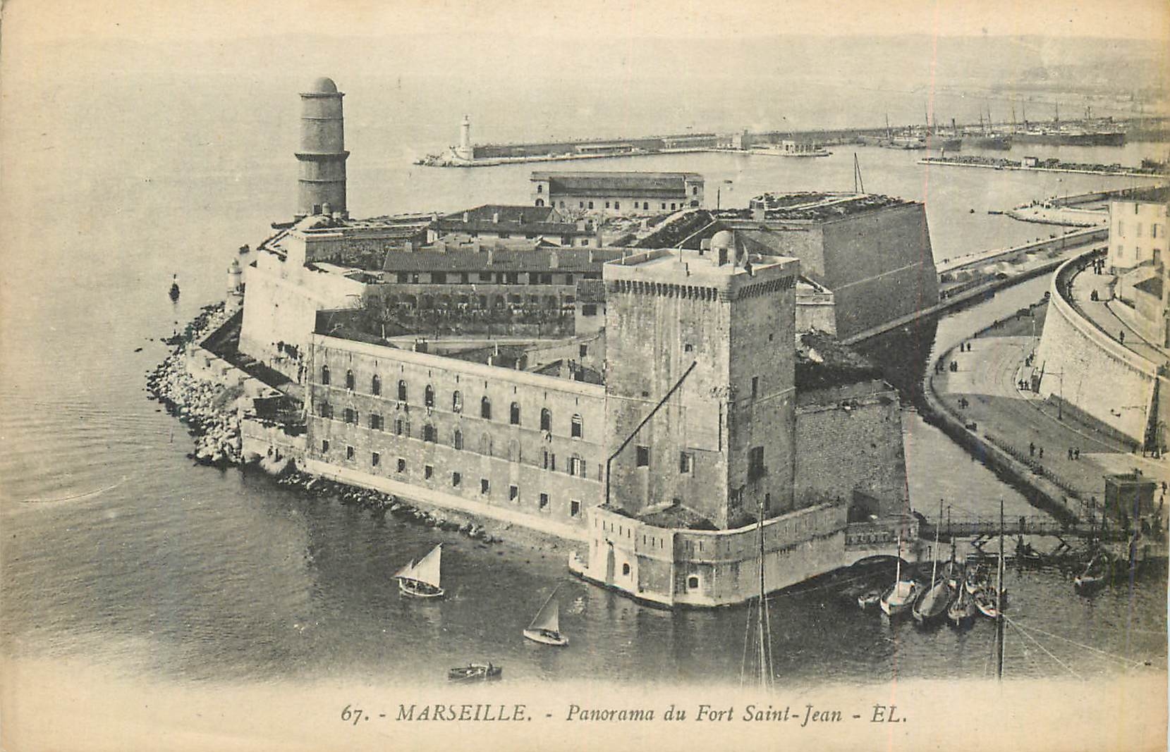 CPA Marseille Panorama du Fort Saint Jean