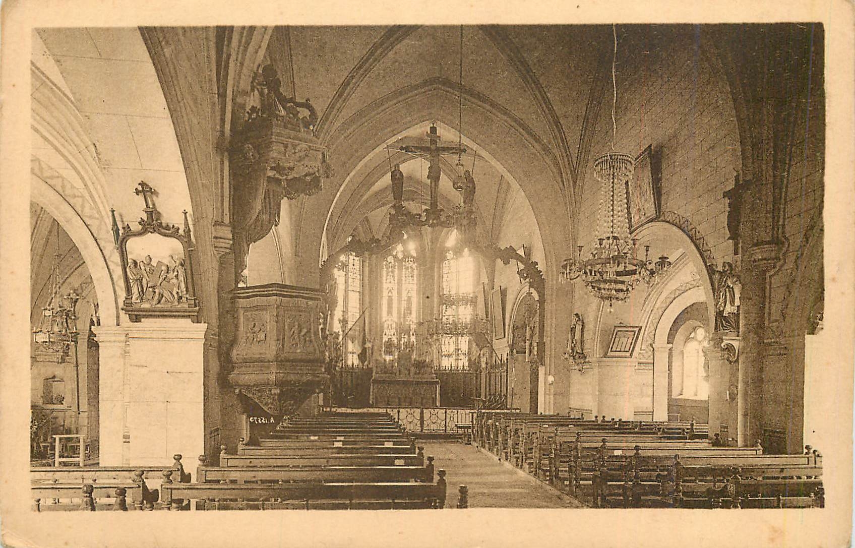 CPA Interieur de l'Eglise de la Chaux des Crotenay (Jura)