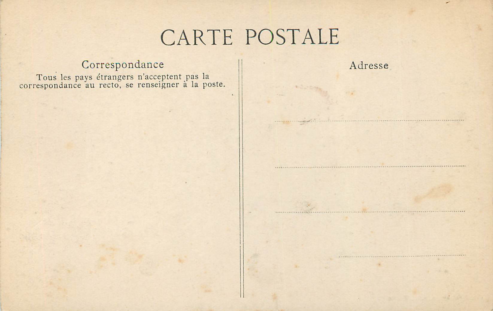 CPA A L'Entree des Bassins du Doubs — Rückseite