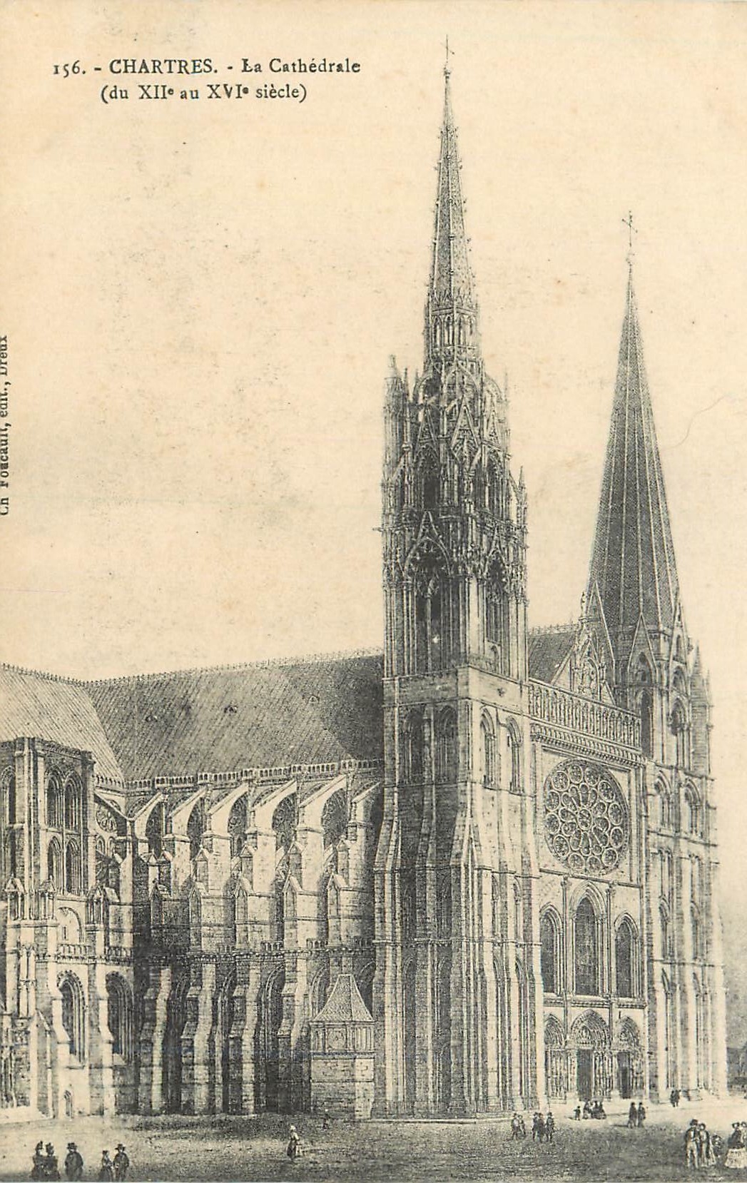 CPA Chartres la Cathedrale (du XIIe au XVIe Siecle)