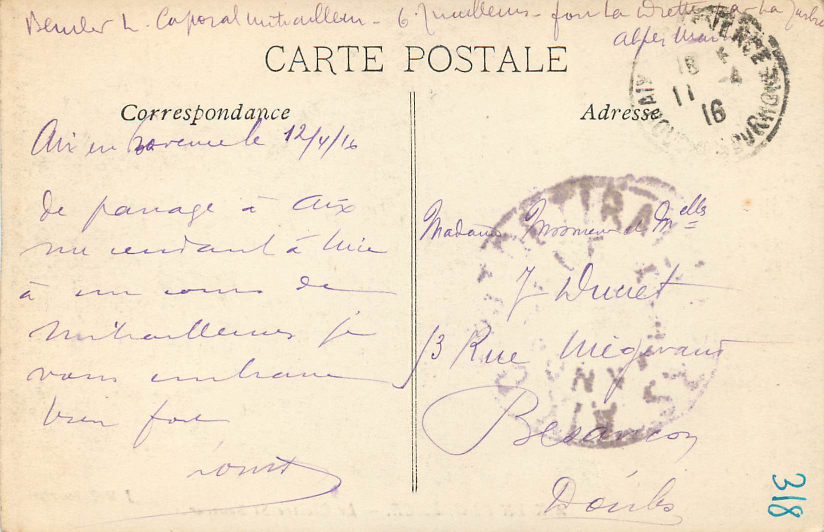 Aix-en-Provence — Le Cloître Saint-Sauveur — J.B. Bovis édit. — Verso