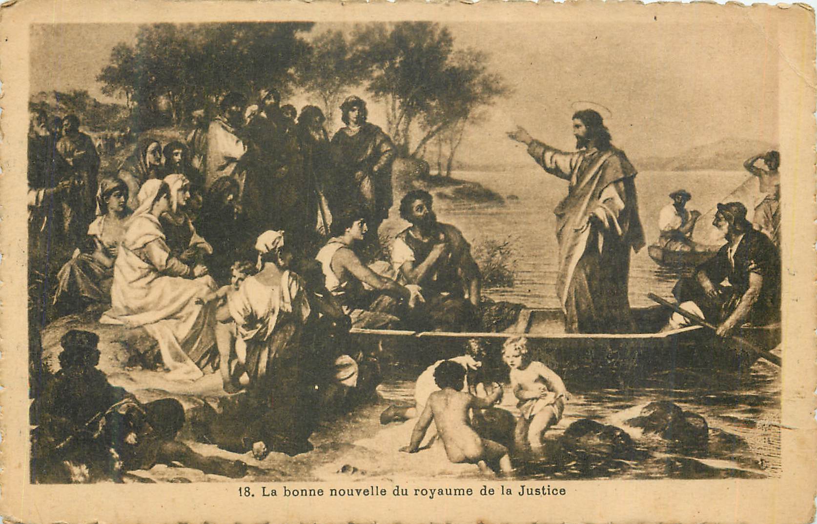 CPA La Bonne Nouvelle du Royaume de la Justice Jesus Christ
