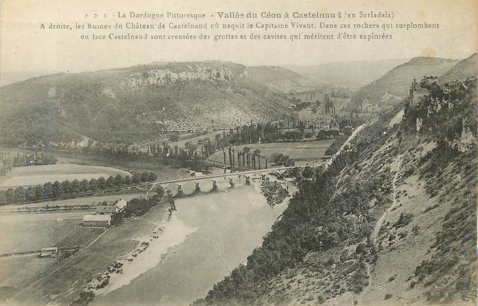 CPA la Dordogne Pittoresque vallee du Ceou a castelnaud (en Sarladais)