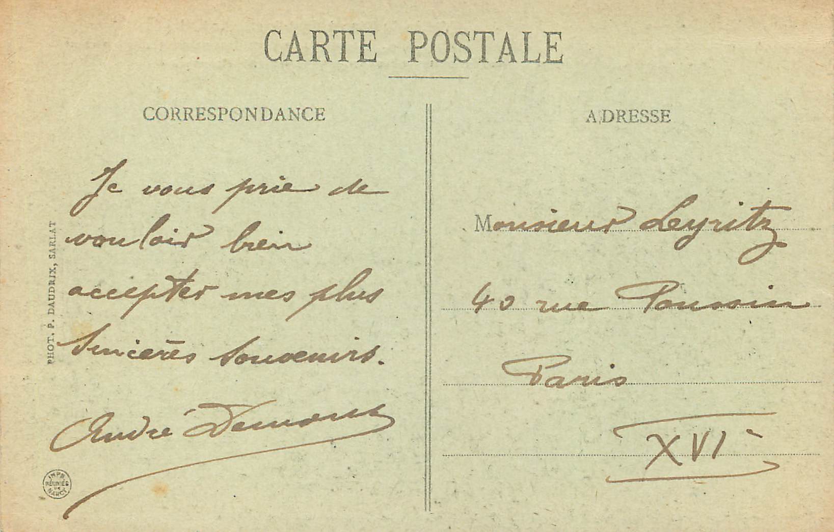 CPA la Dordogne Pittoresque vallee du Ceou a castelnaud (en Sarladais) — Rückseite