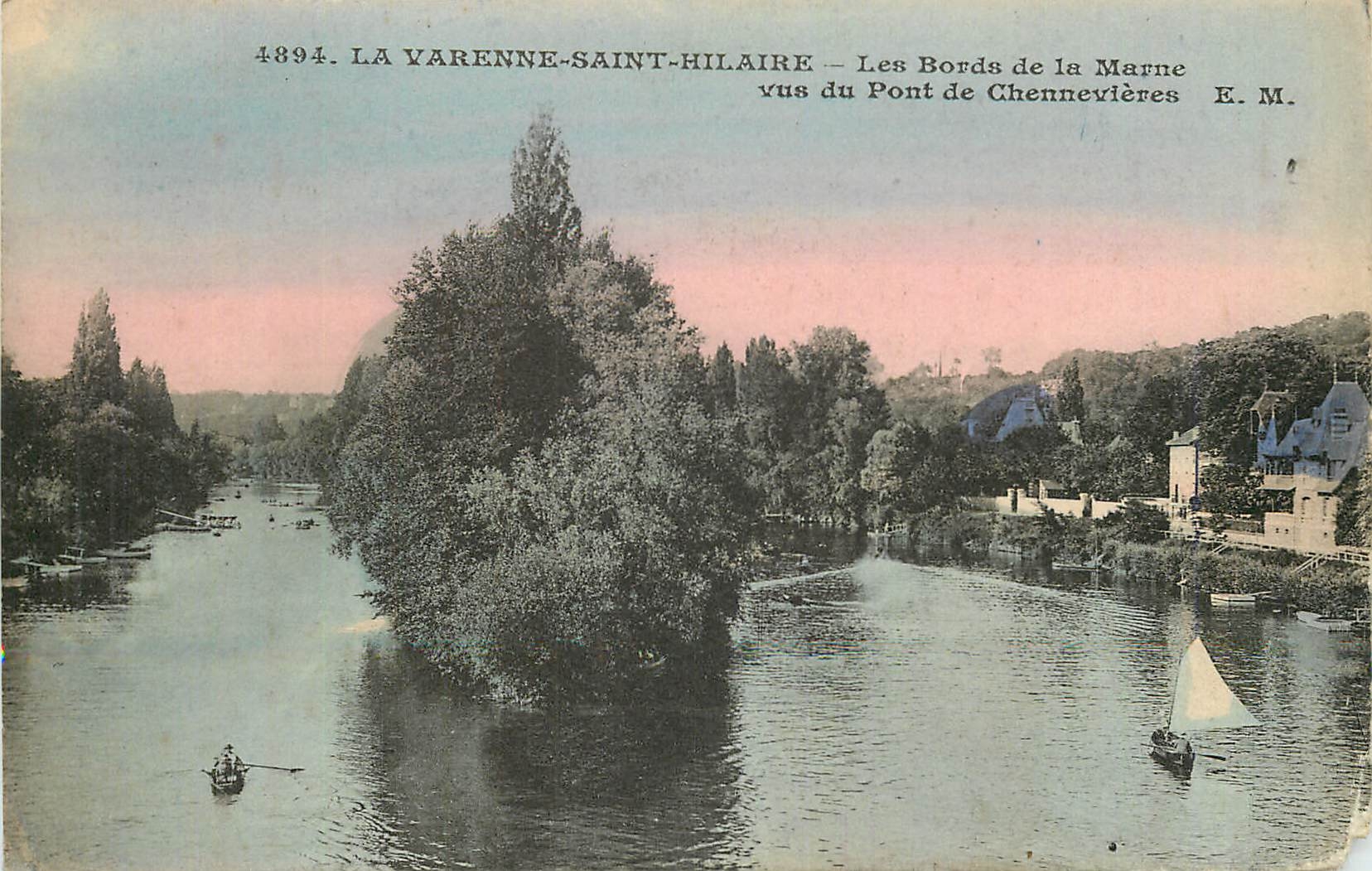 La Varenne-Saint-Hilaire — Les Bords de la Marne vus du Pont de Chennevières — E. M. n° 4894