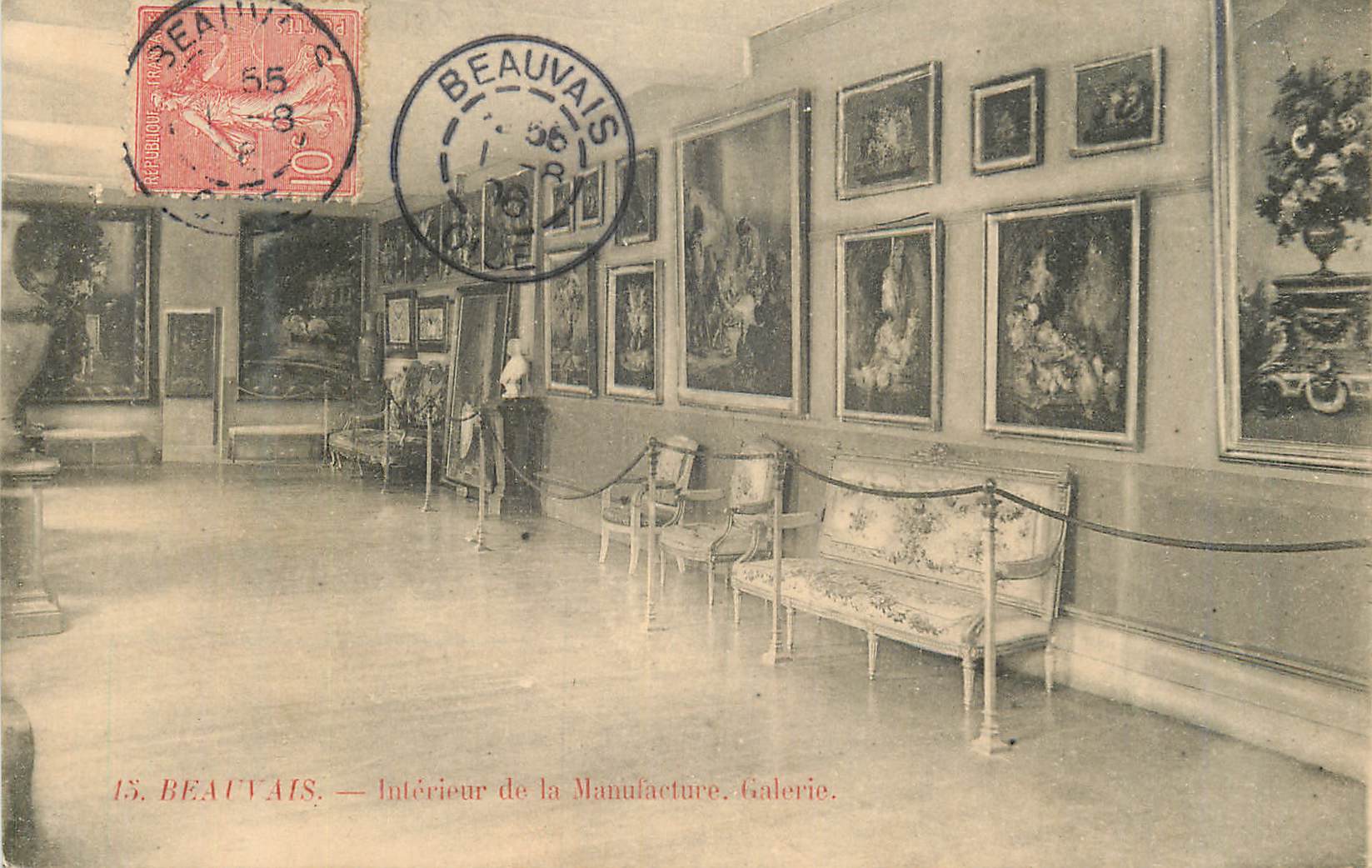 CPA Beauvais Interieur de la Manufacture Galerie