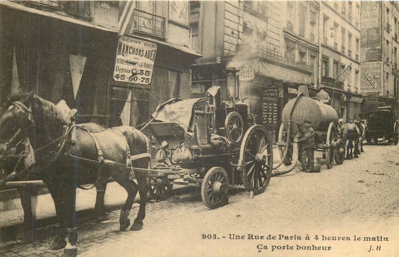 REPRO Une Rue de Paris a 4 heures le Matin Ca Porte Bonheur