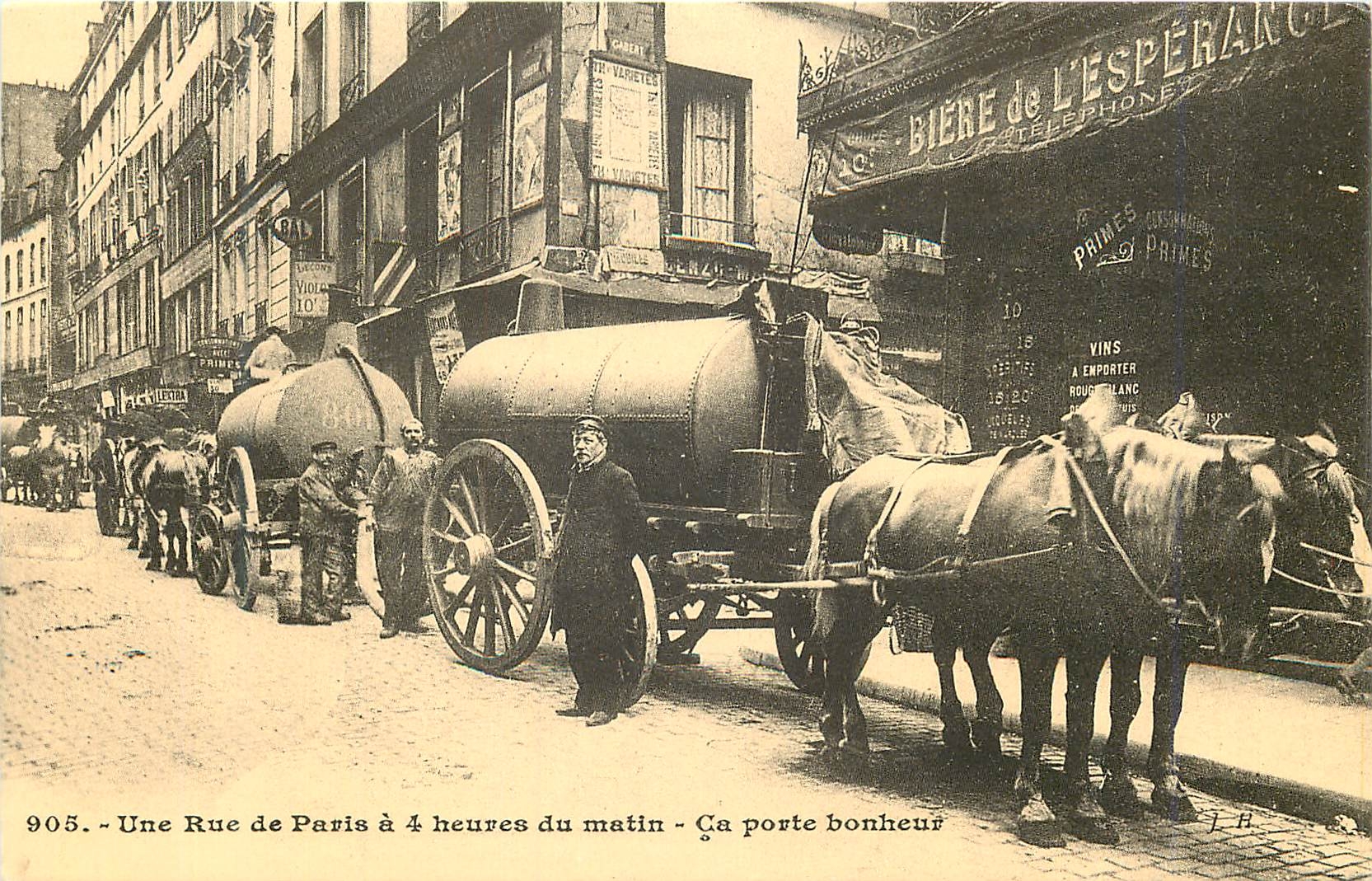 REPRO Une Rue de Paris a 4 heures le Matin Ca Porte Bonheur