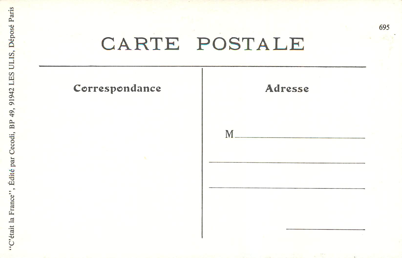 REPRO Briare (Loire) Les Voitures e Chiens Attelage du Charcutier — Rückseite