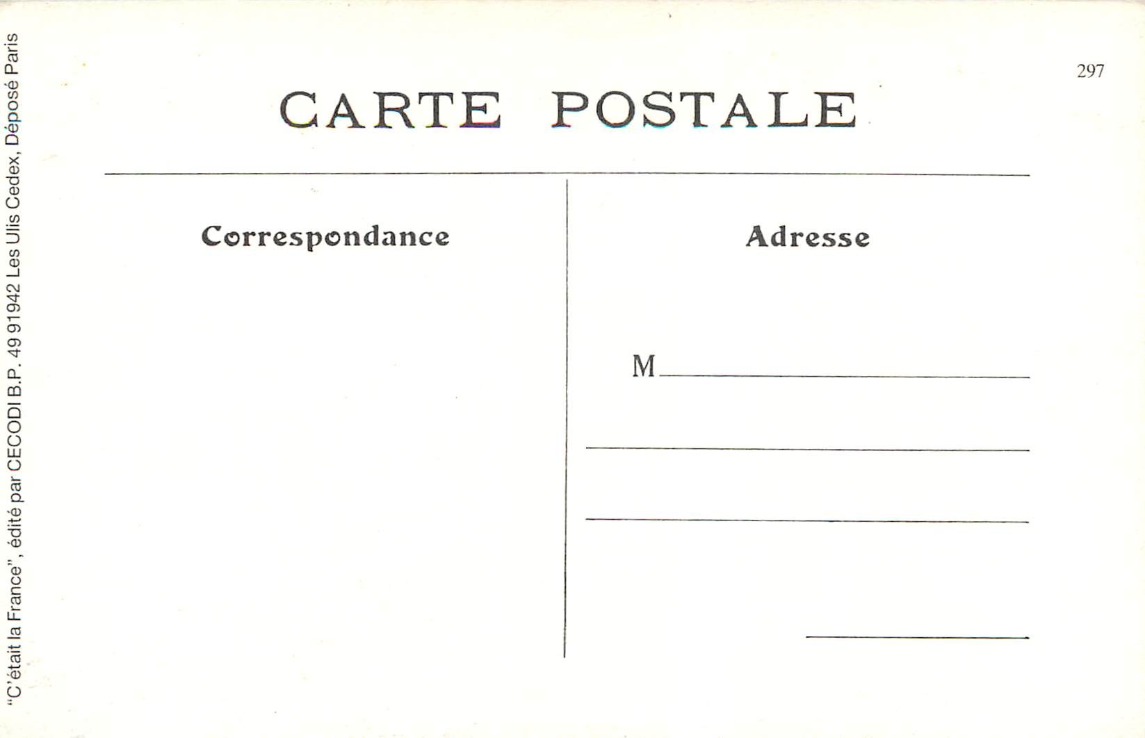REPRO Les Forets du Morvan Charbonnier et sa Hutte — Rückseite