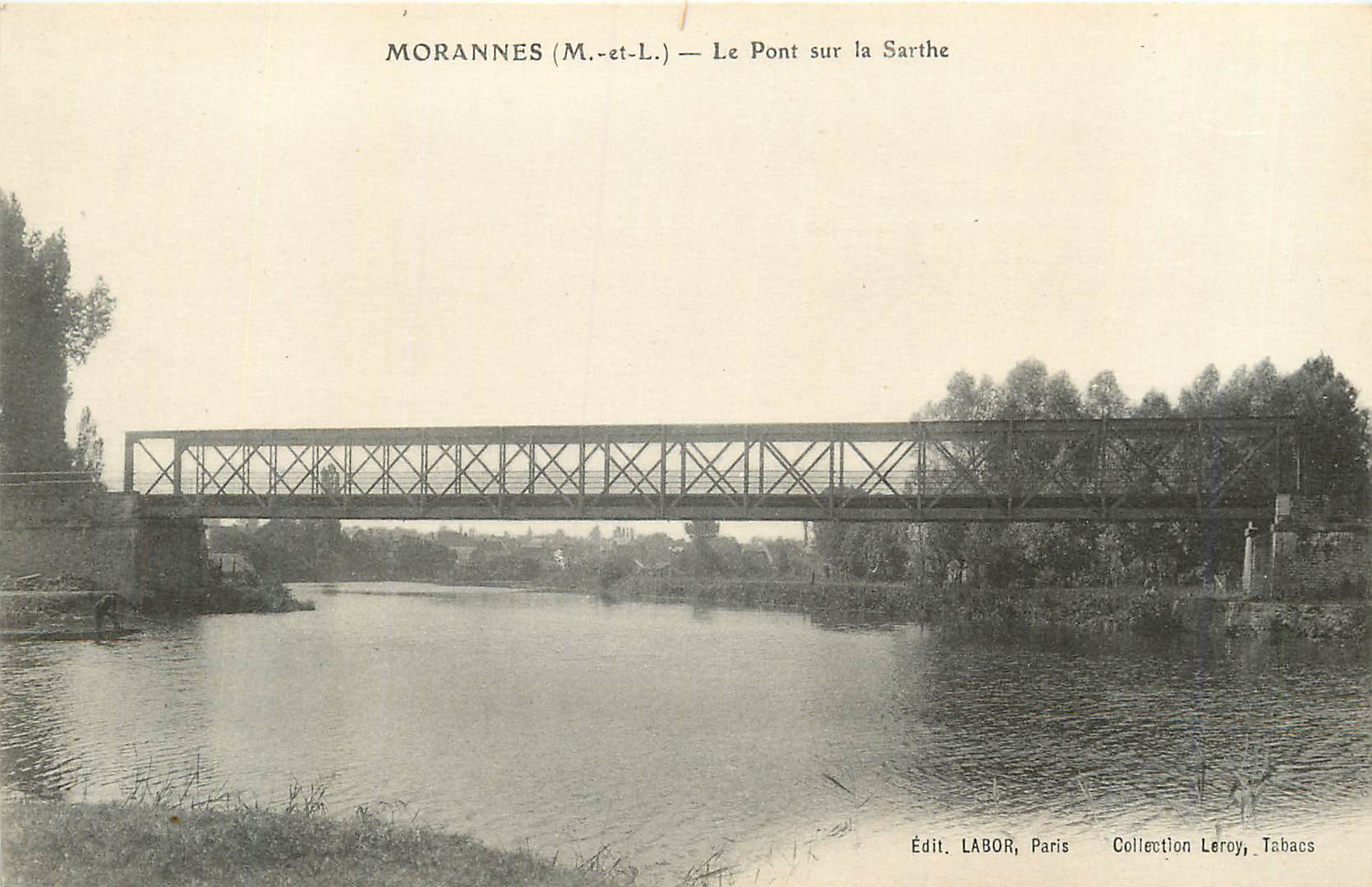 CPA Morannes (M et L) Le Pont sur le Sarthe