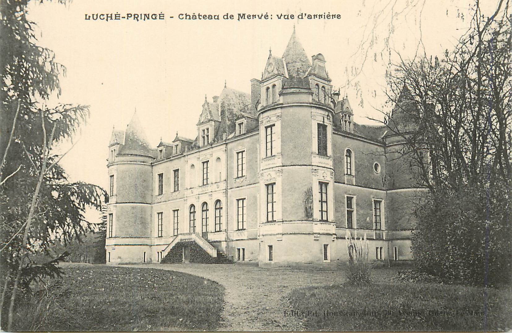 CPA Luche Pringe Chateau de Merve Vue Arriere