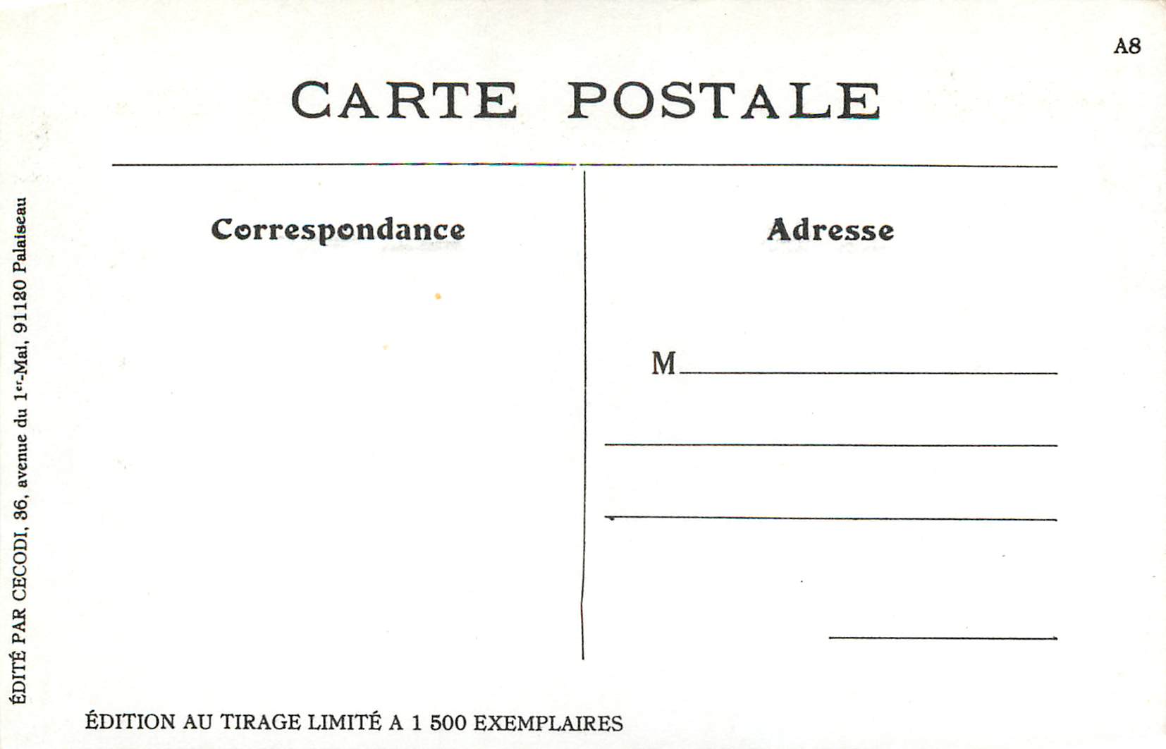 REPRO Facteur dans la Grande Lande — Rückseite