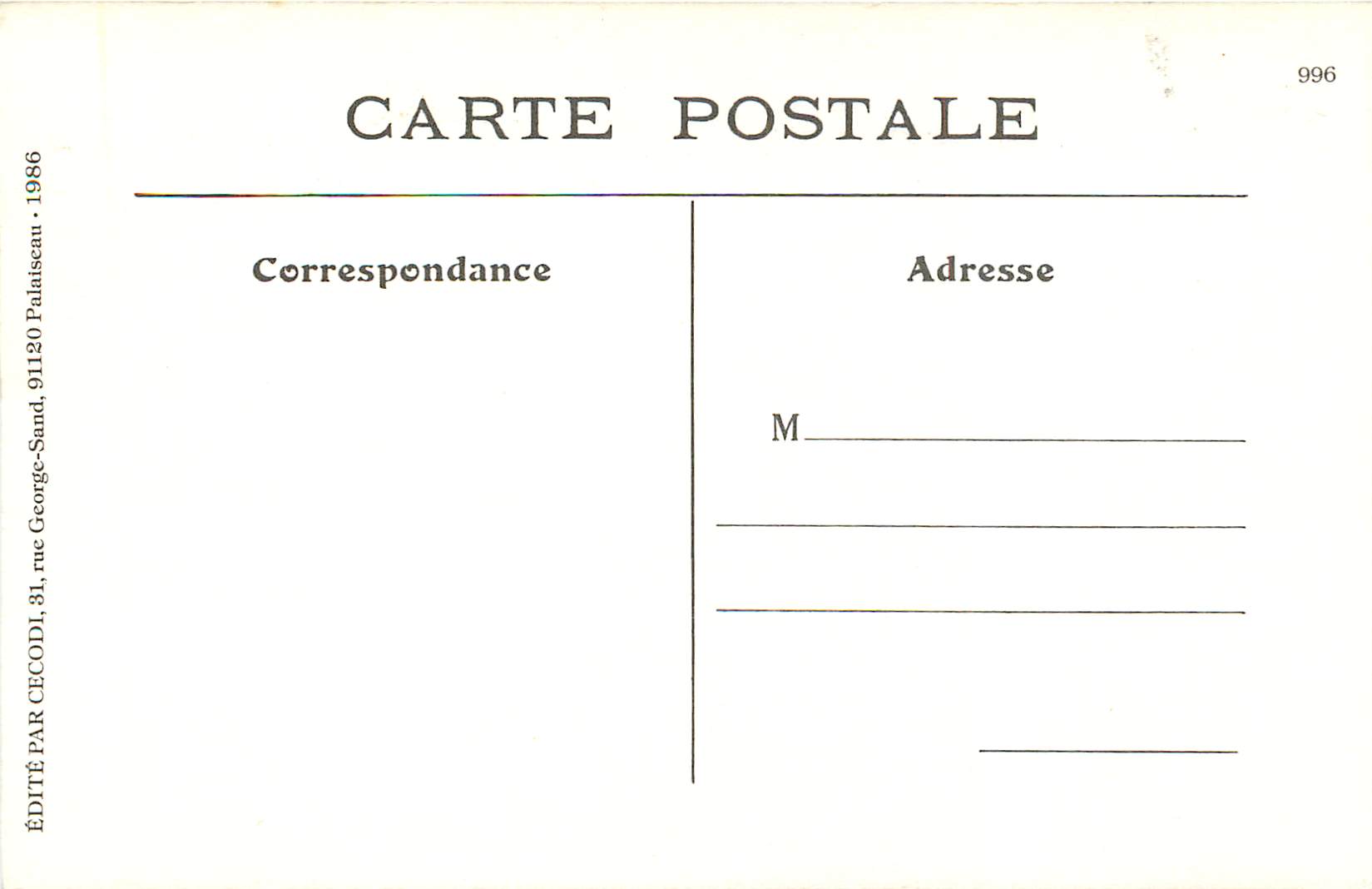 REPRO Le Velay Illustre Nos Bon Facteurs Ruraux en Route Pour la Tournee de Village — Rückseite