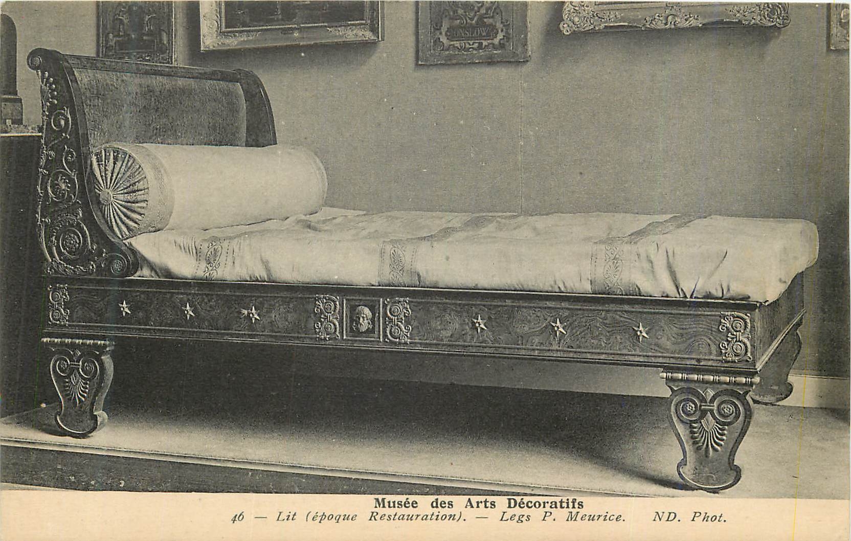 Lit — époque Restauration — Musée des Arts Décoratifs, Legs P. Meurice