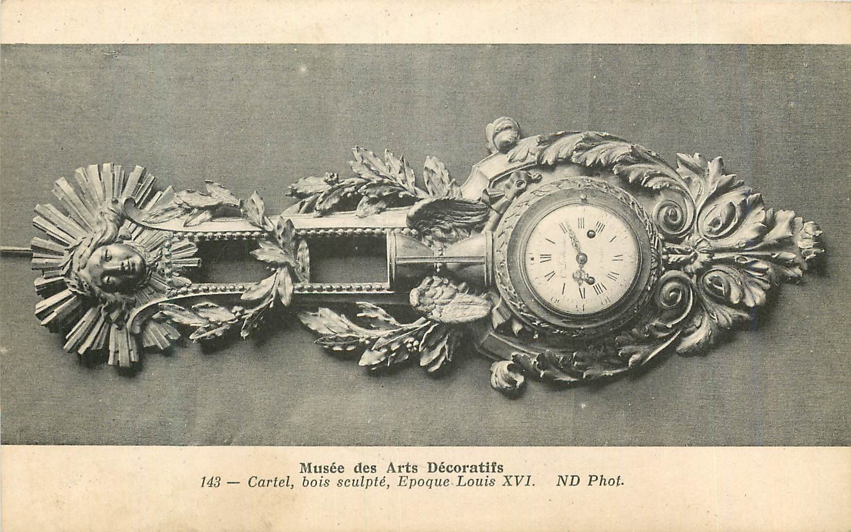 Cartel sculpté — Époque Louis XVI — Musée des Arts Décoratifs, n°143