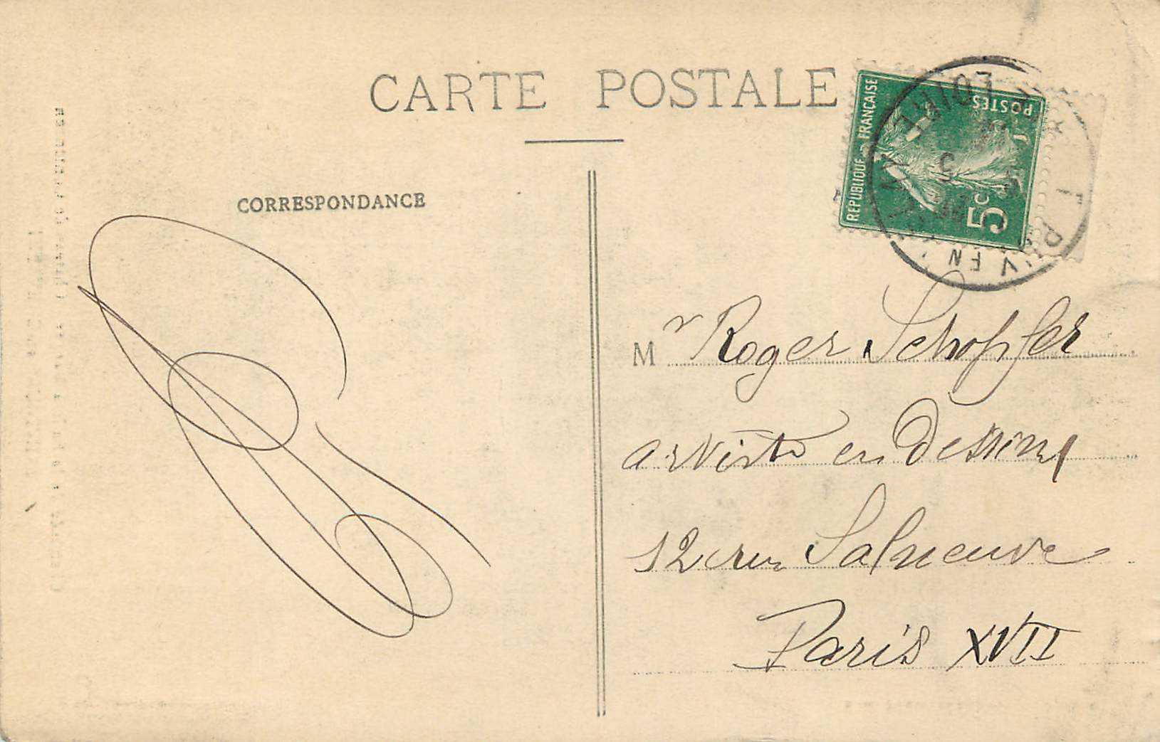 CPA Cheminee de la Salle a Manger Chateau de Contenson Saint Just en Chevalet — Rückseite