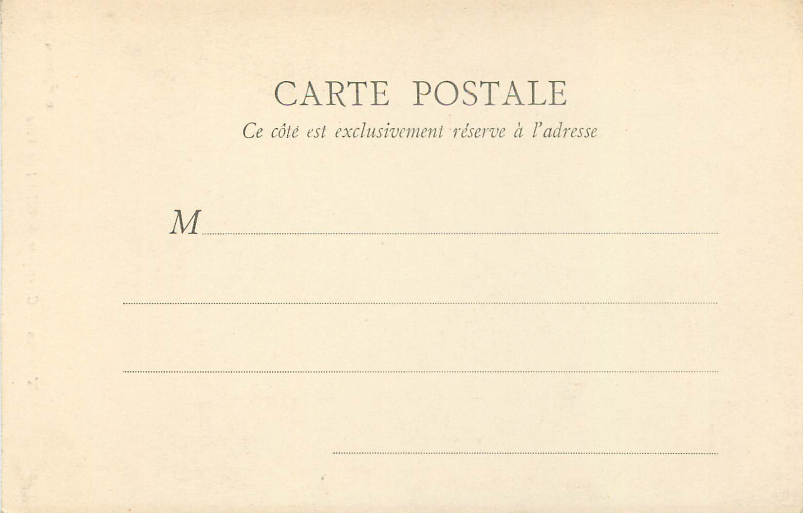 CPA Paris Cheminee de l'Hotel de Ville — Rückseite