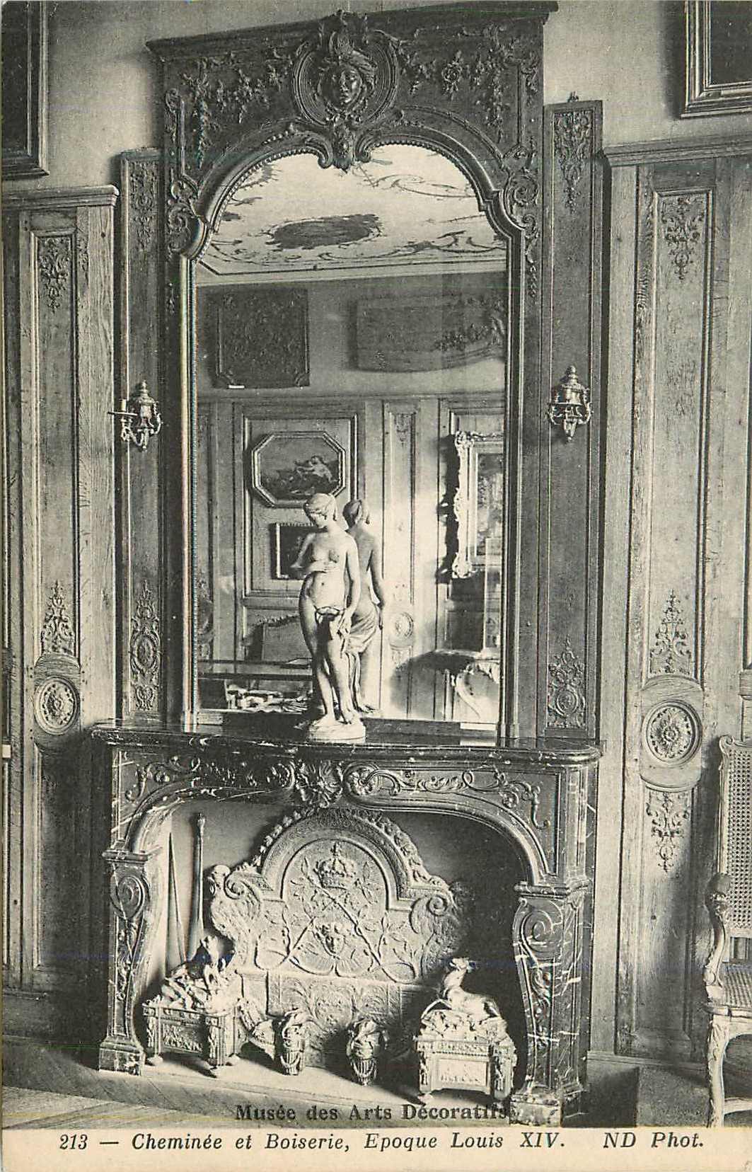 CPA Musee des Arts Decoratifs Cheminee et Boiserie Epoque Louis XIV
