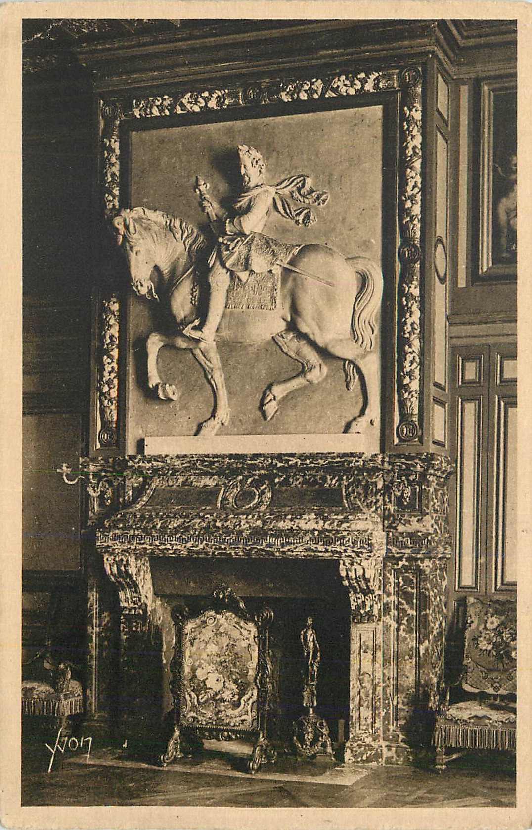 Reitstatue von Henri IV — Schloss Fontainebleau — Kunstausgabe YVON, Paris
