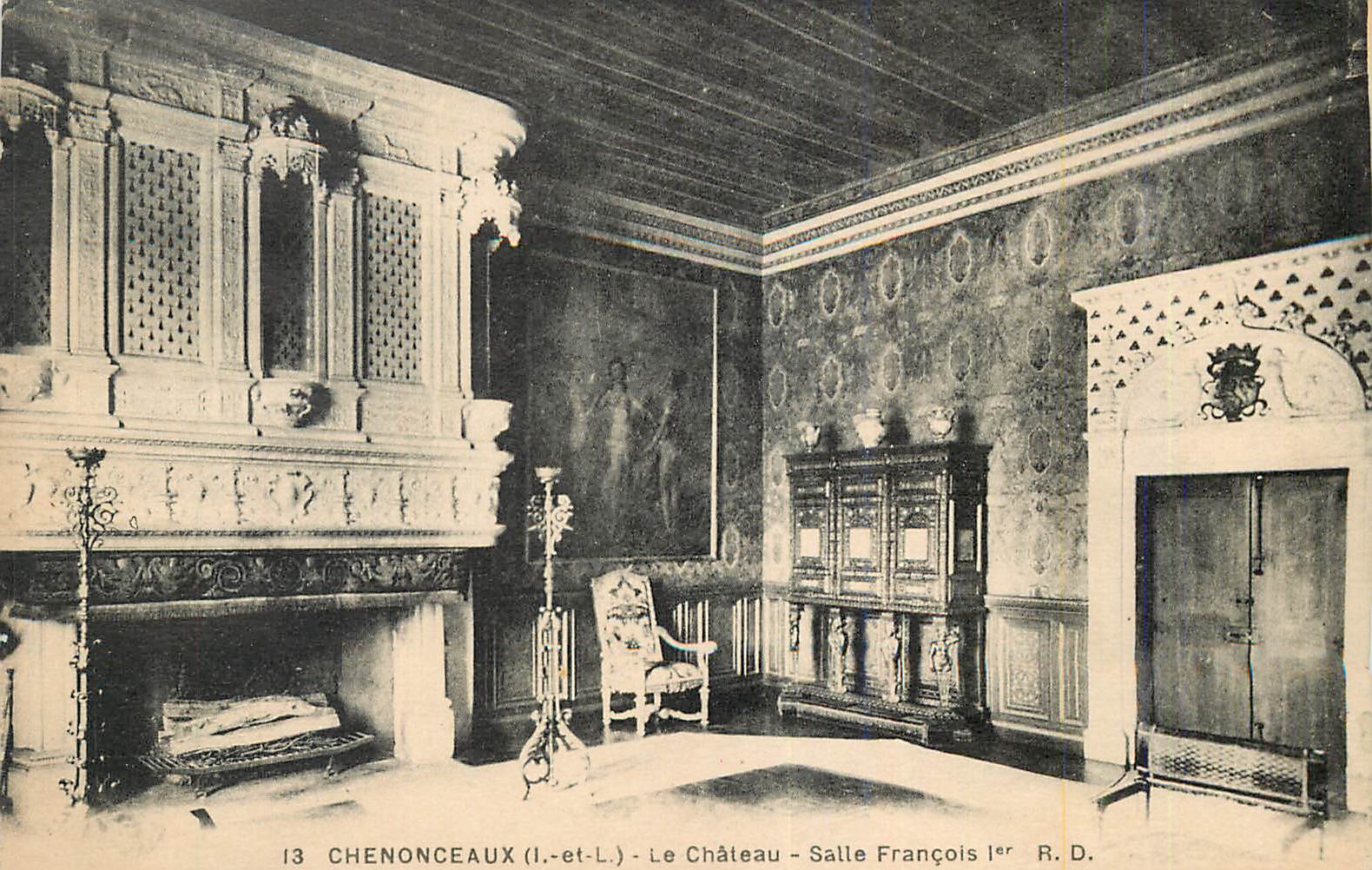 CPA Chenonceaux (I et L) Chateau Salle Francois Ier