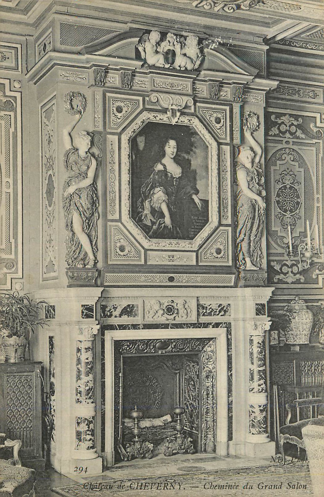 CPA Chateau de Cheverny Cheminee du Grand Salon