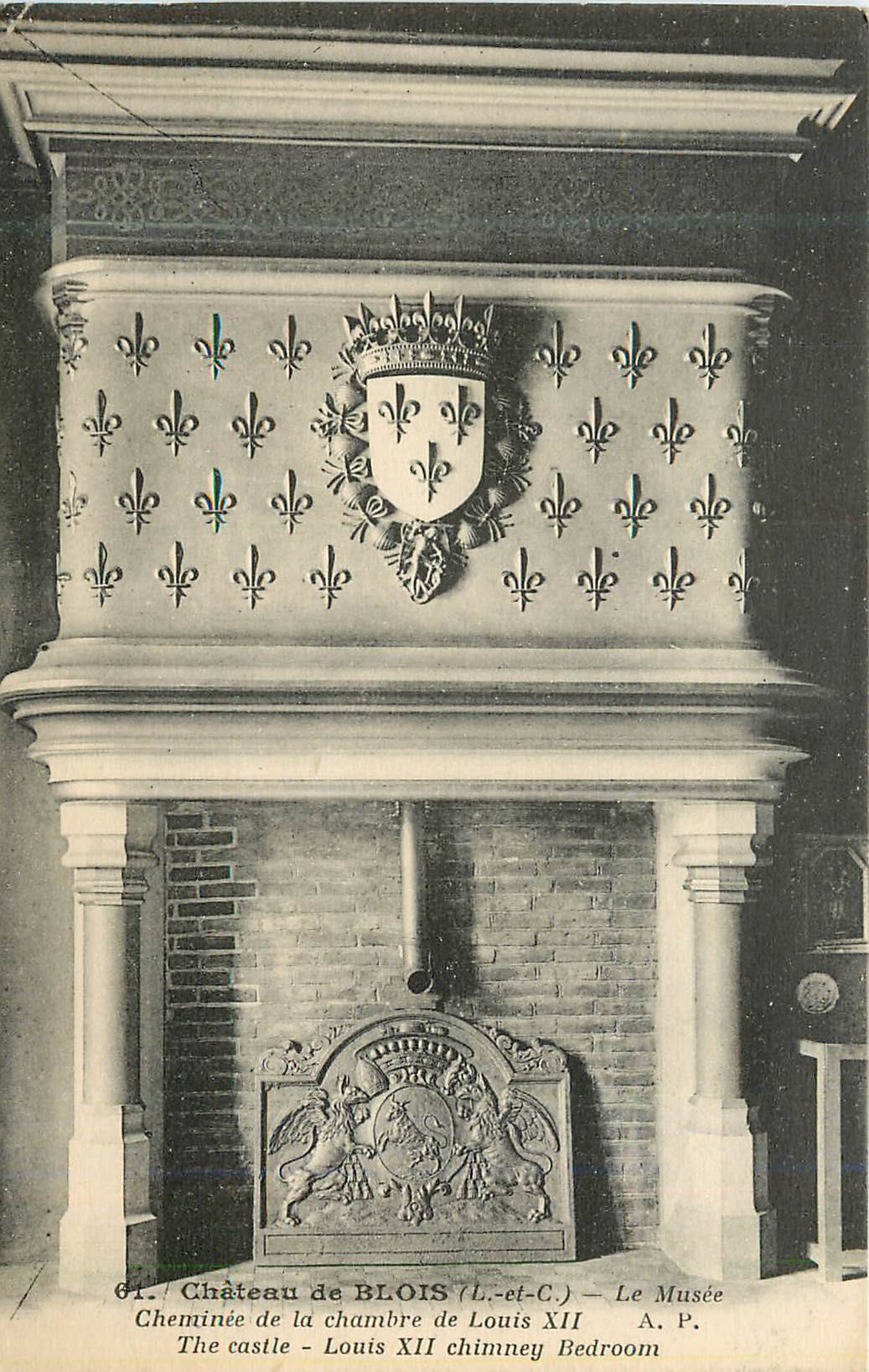 CPA Chateau de Blois (Loir et Cher) Le Musee Cheminee de la Bibliotheque de Louis XII A P