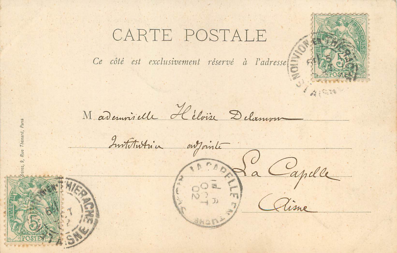 CPA Le Nouvion Domaine de Guise Cheminee de la Salle des Chasses — Back