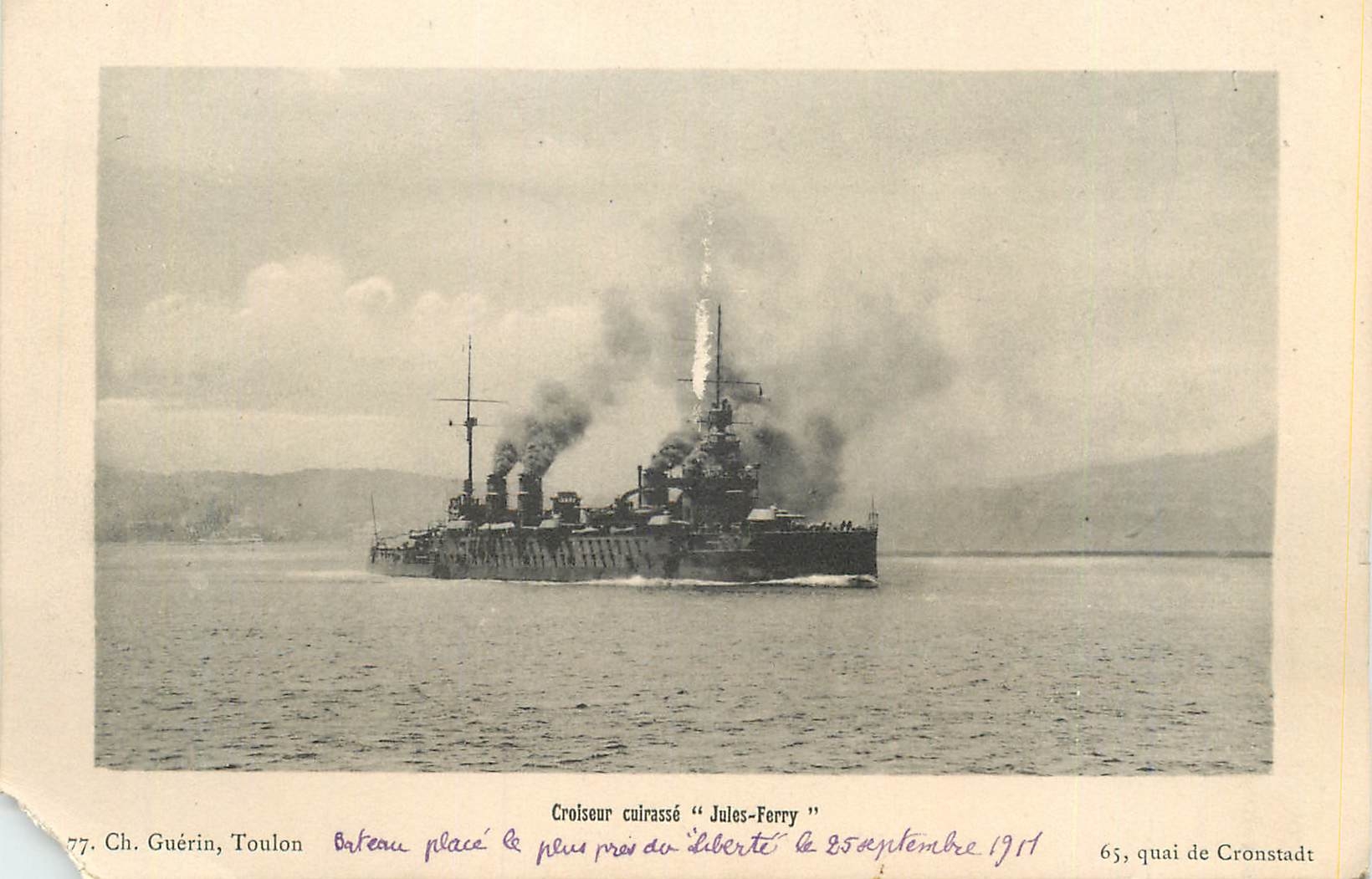 CPA Croiseur Cuirasse Jules Ferry Toulon