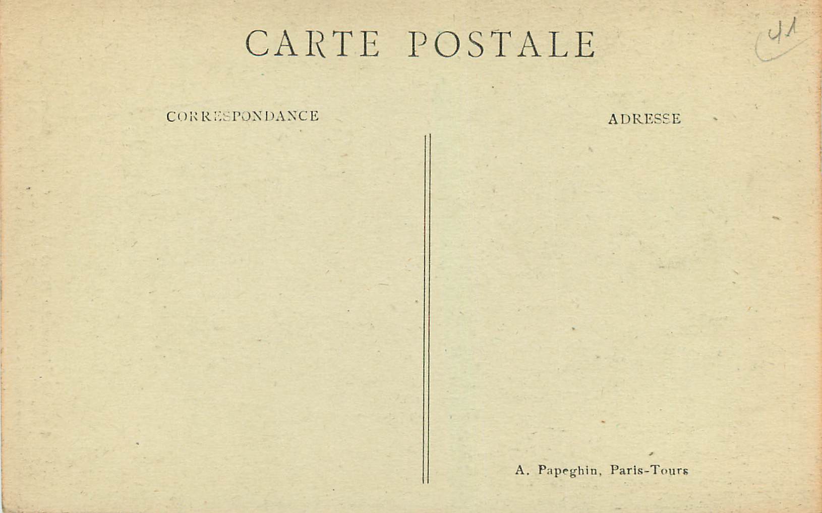 CPA Chateau de Blois (L et C) Cheminee de la Bibliotheque de la Catherine de Medicis — Verso