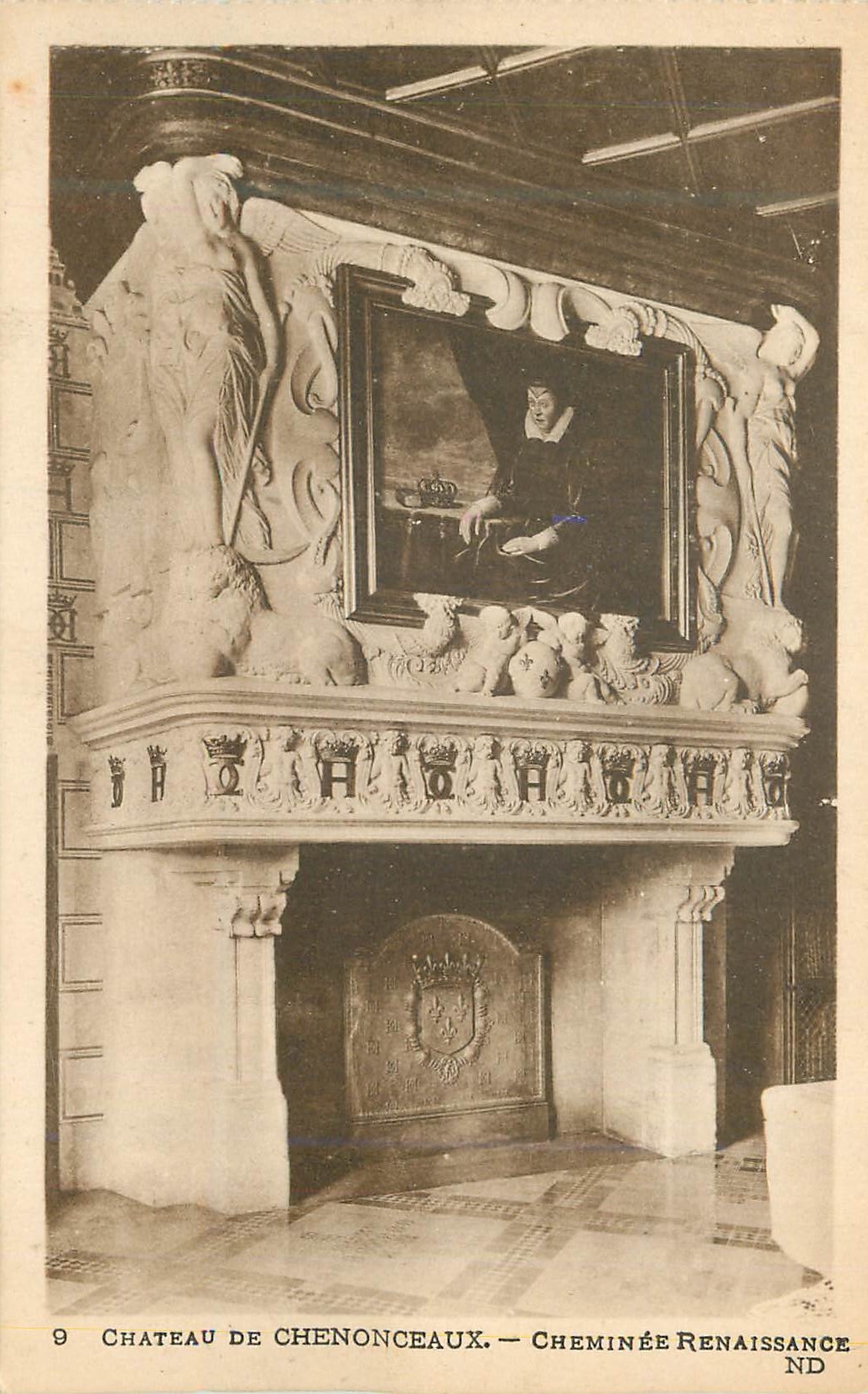 CPA Le Chateau du Chenonceaux Cheminee Renaissance