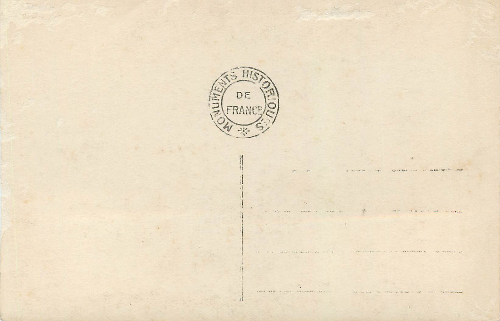 CPA Bourges Palais Jacques Coeur Cheminee de la Salle des Gardes — Verso