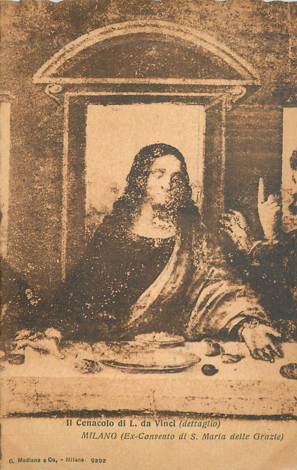 CPA Cenacolo di L da Vinci (Dettaglio) Milano (Ex Convento di S Maria delle Grazie) Leonard de Vinci
