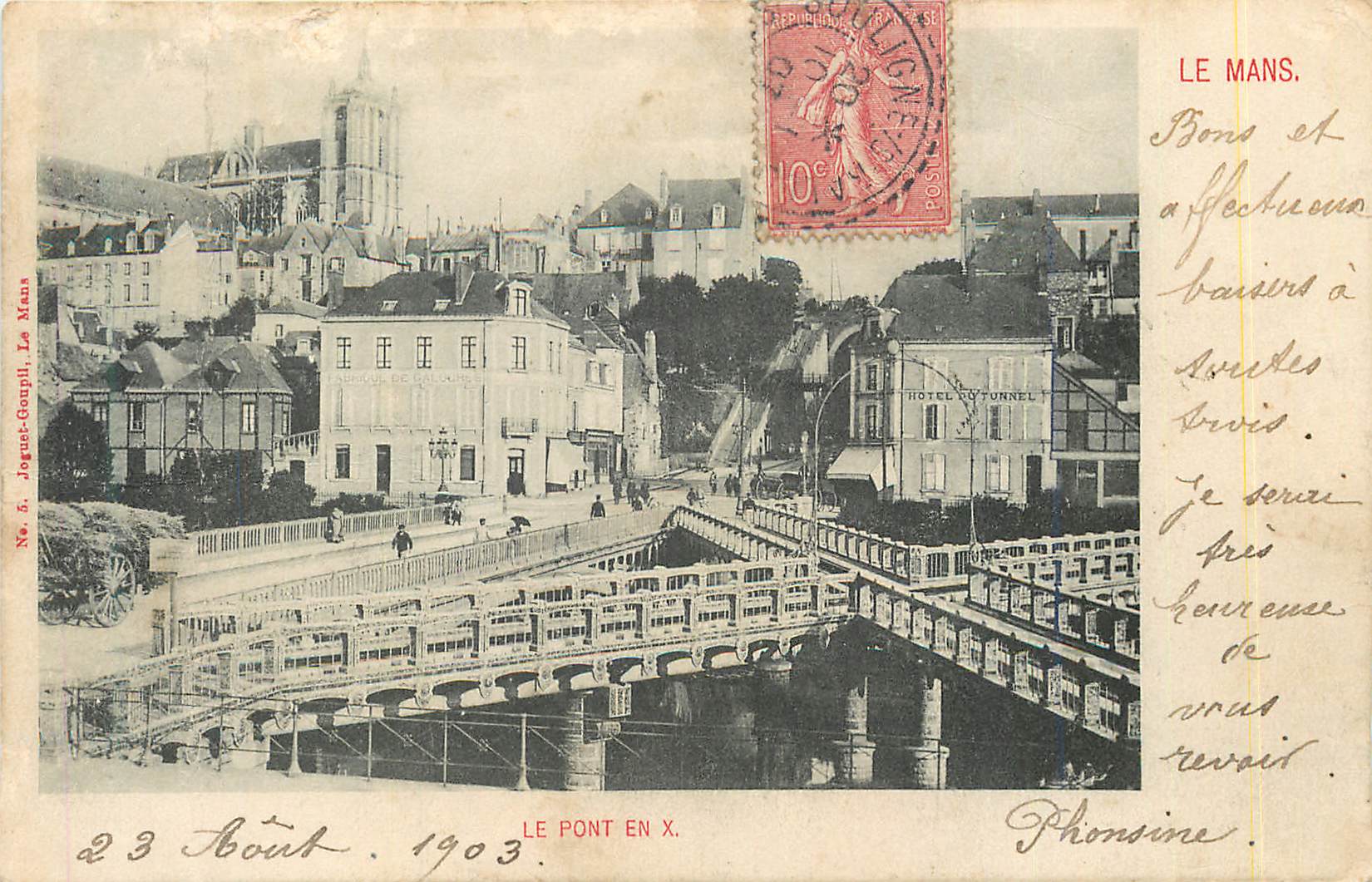 CPA Le Mans Le Pont en X