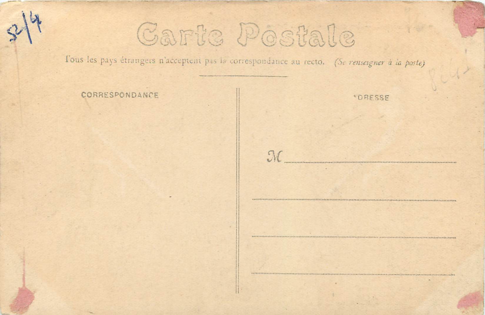 CPA Dieppe Le Casino et les Bains — Rückseite