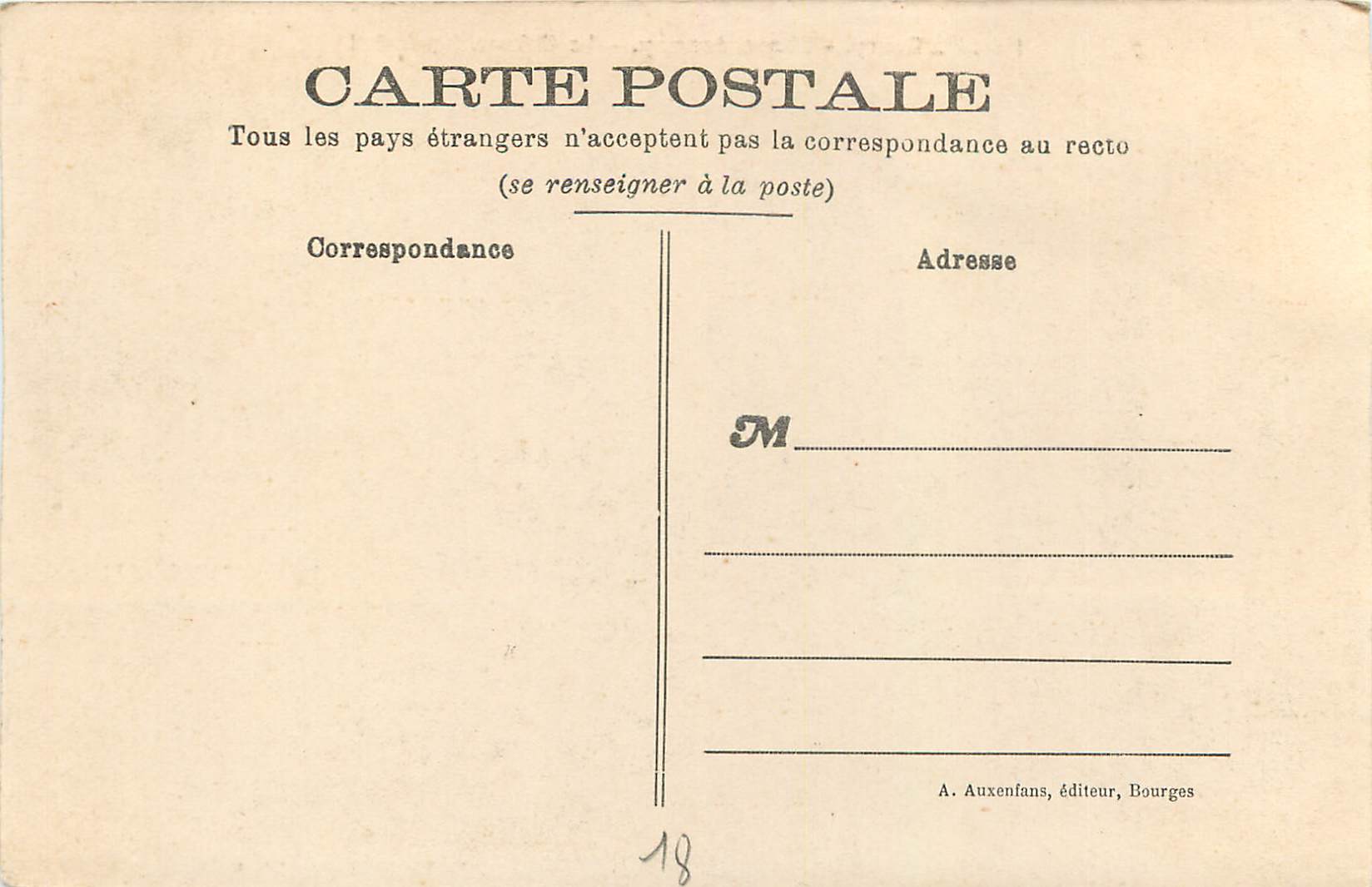 CPA En Berry Charentonnay Le Chateau Facade Sud — Rückseite