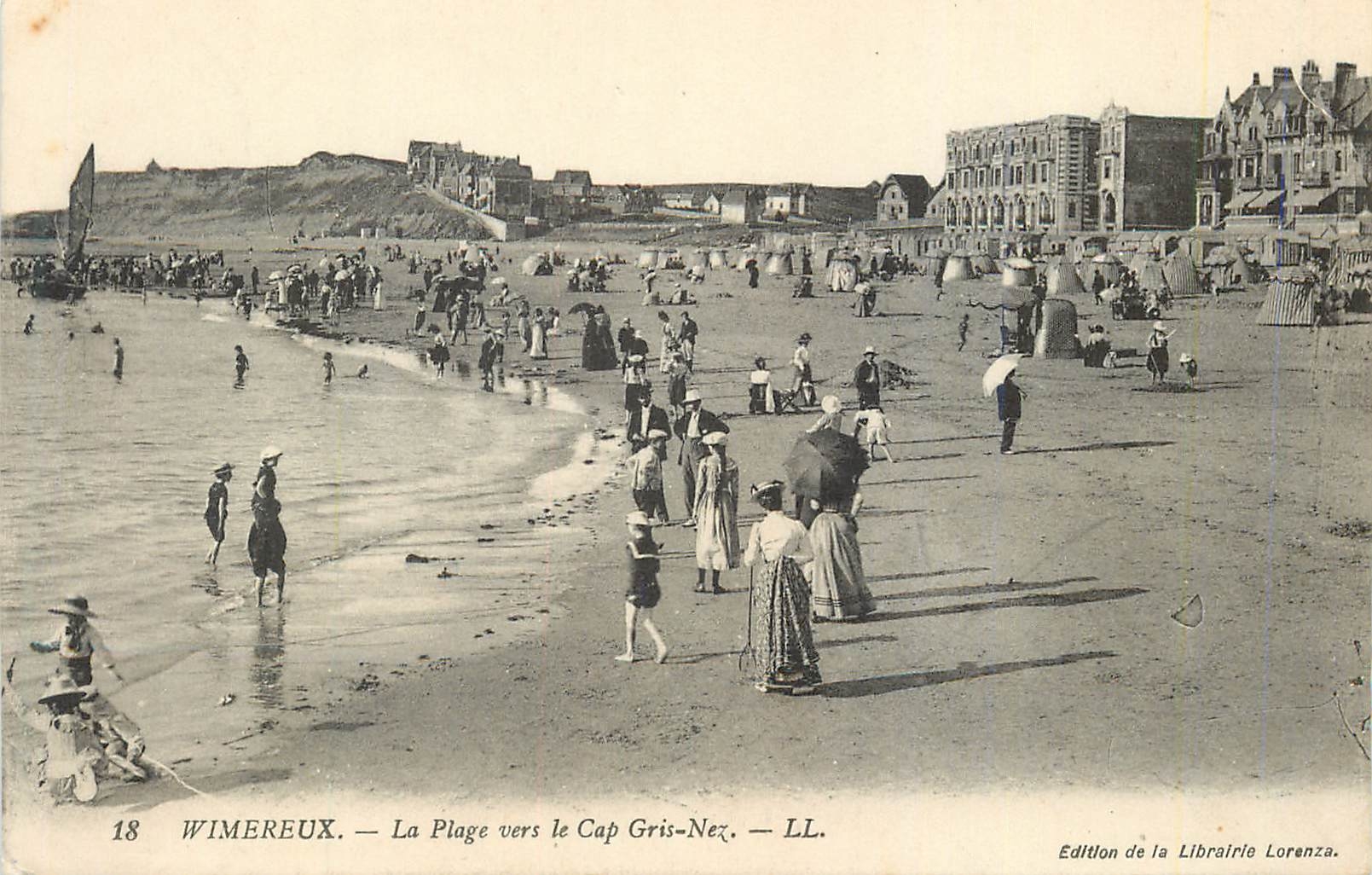 Wimereux — La Plage vers le Cap Gris-Nez — Edition de la Librairie Lorenza