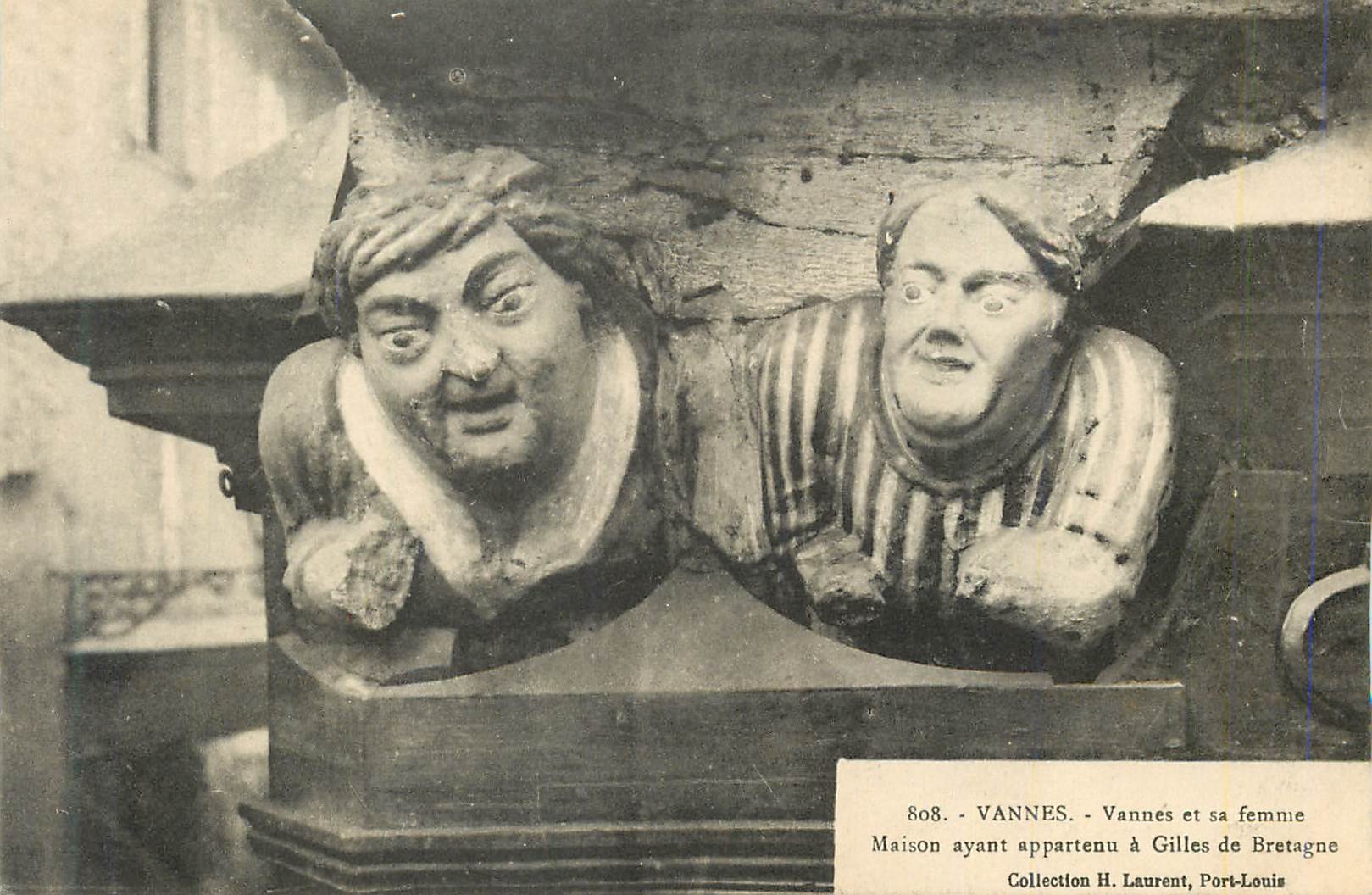 Vannes et sa femme — Maison ayant appartenu à Gilles de Bretagne — Collection H. Laurent, Port-Louis