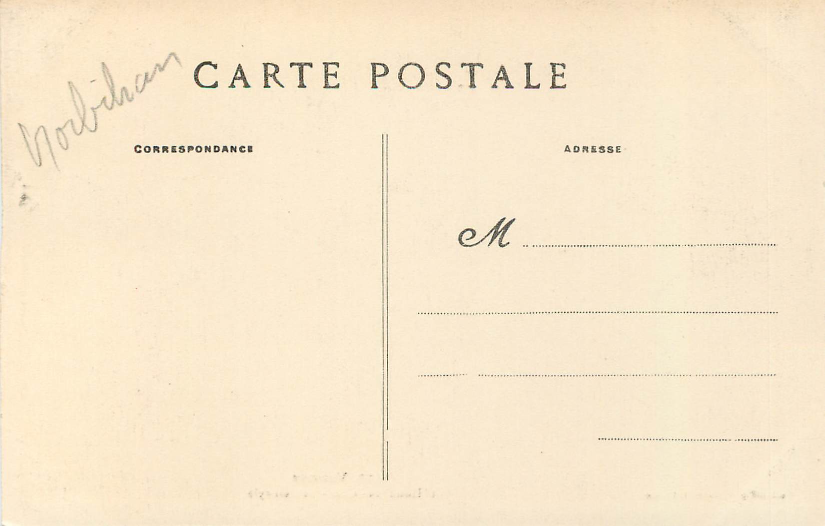 CPA Vannes L'Helene de Ville Le Peristyle — Rückseite
