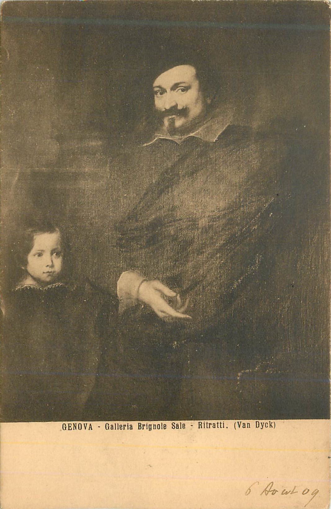 CPA Genova Galleria Brignole sale Ritratti (Van Dyck)