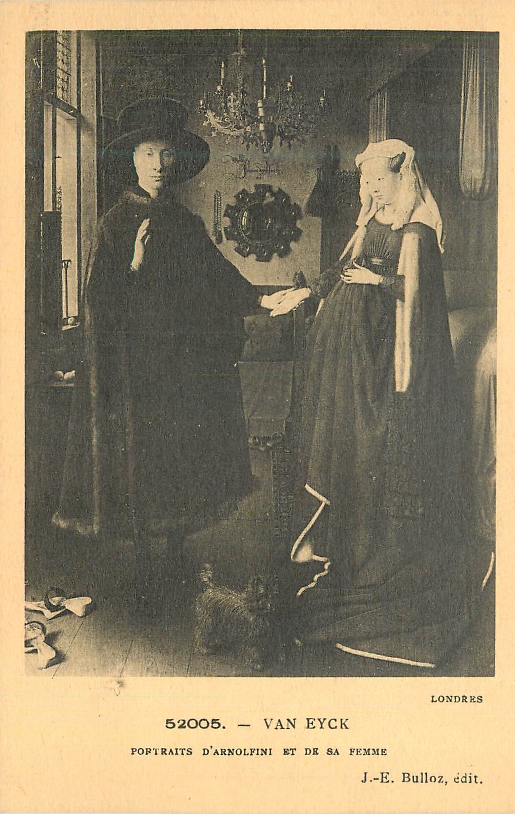 CPA Van Eyck Portraits d'Arnolfini et de sa Femme Londres